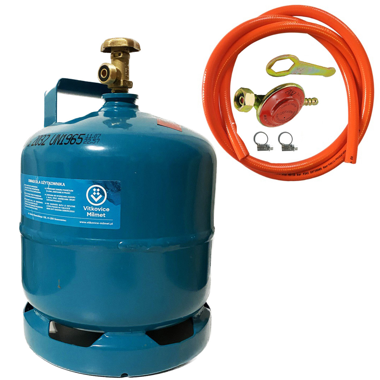 Балон газовий 8 л., 4.2 кг. + Редуктор + Шланг 1.5 м., фото 1