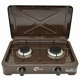 Балон газовий 8 л., 4.2 кг. + плита на 2 комфорки Ocean + редуктор + шланг 1.5м., фото 5