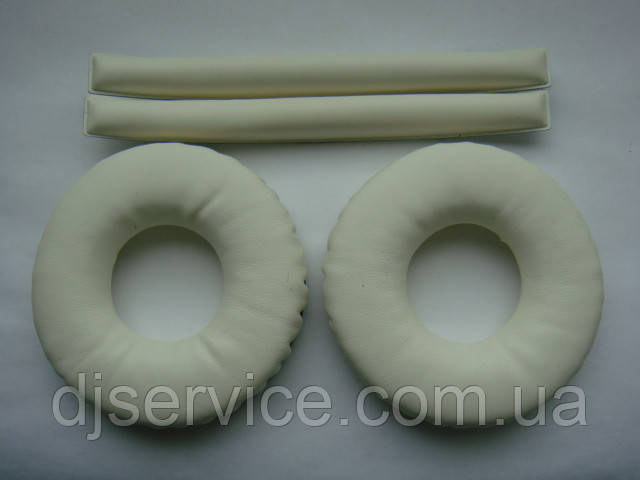 Амбушури (подушки) White для навушників Sennheiser HD25 HD25-II HD25C-II, фото 1