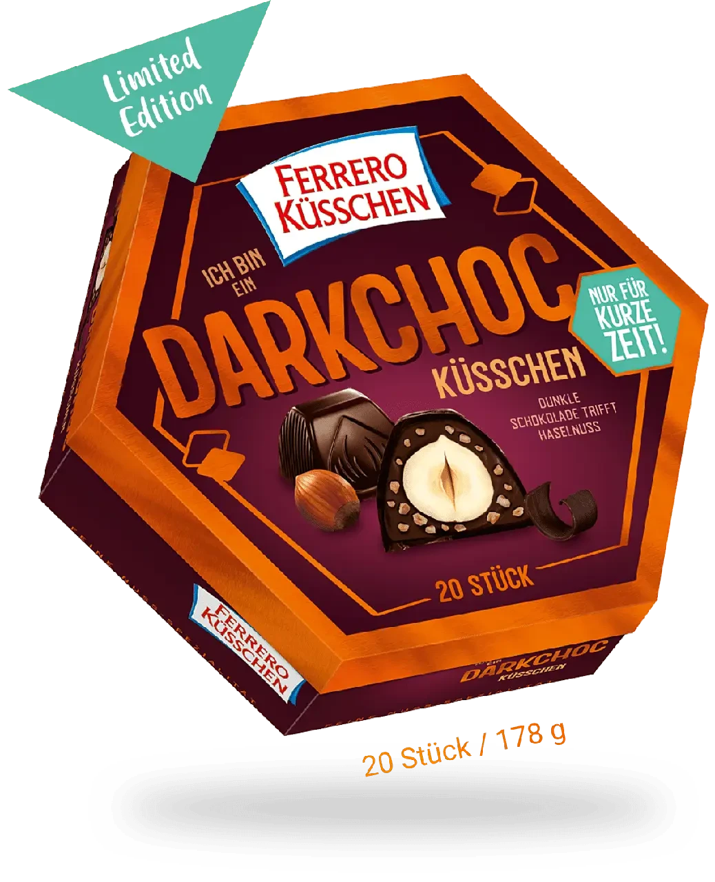 Шоколадні цукерки Ferrero küsschen darkchoc 178 g