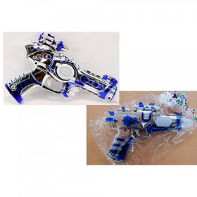 Іграшка пістолет 9330-31-3 розміром 24,5 см, звук, світло, 2 види (2 кольори), на бат-ці, в кульці, 20-29-4см