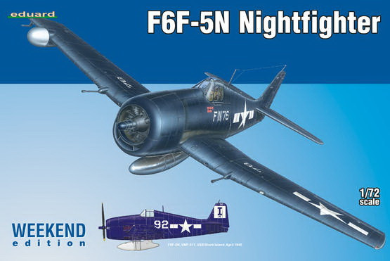 Пластикова модель 1/72 Eduard 7434 американський нічний винищувач Hellcat F6F-5N Nightfighter