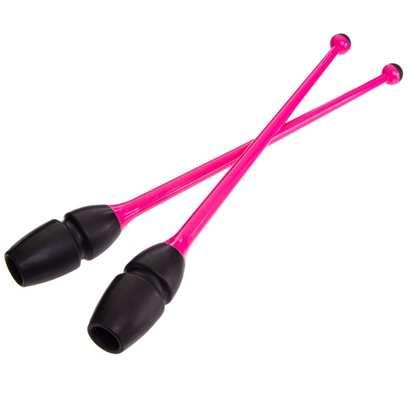 Булави для художньої гімнастики Zelart 0963 довжина 45 см Pink-Black, фото 1