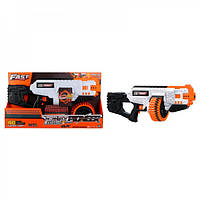 Іграшка автомат BIG505 розміром 62см, м'які кулі 48шт, на батарейці, в коробці, 64-35-8см, фото 2