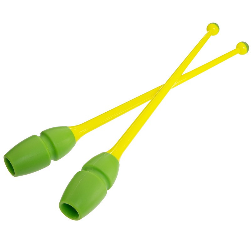 Булави для художньої гімнастики Zelart 0963 довжина 45 см Yellow-Green, фото 1