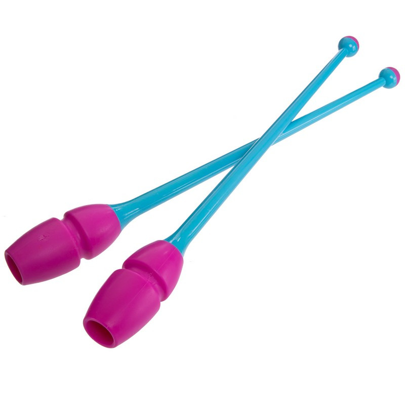 Булави для художньої гімнастики Zelart 0963 довжина 45 см Blue-Pink, фото 1