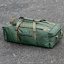 Армійський тактичний транспортний баул Novator зелений сумка похідний рюкзак на 80 л для речей військовий ЗСУ, фото 5