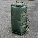 Армійський тактичний транспортний баул Novator зелений сумка похідний рюкзак на 80 л для речей військовий ЗСУ, фото 8