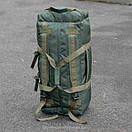 Армійський тактичний транспортний баул Novator зелений сумка похідний рюкзак на 80 л для речей військовий ЗСУ, фото 9