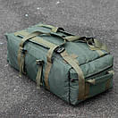 Армійський тактичний транспортний баул Novator зелений сумка похідний рюкзак на 80 л для речей військовий ЗСУ, фото 10