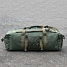 Армійський тактичний транспортний баул Novator зелений сумка похідний рюкзак на 80 л для речей військовий ЗСУ, фото 6