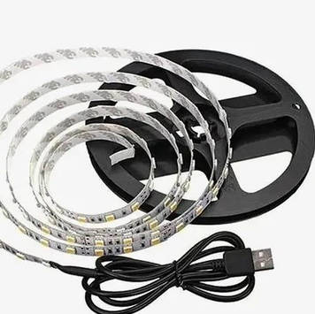 Комплект 2м світлодіодної стрічки USB 5В 2835(60LED/м) IP20 5мм