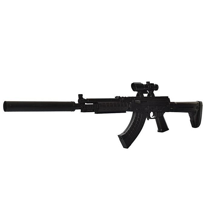 Детская игрушечная снайперская винтовка на пульках с лазерным прицелом 777-1, пневматическое оружие автомат - фото 2 - id-p1716756076