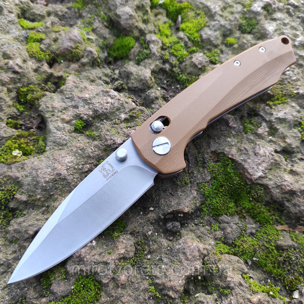 Ніж Jiaheng JH-4, підшипник, D2, G10 койот,