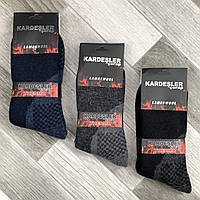 Носки мужские термо шерстяные махровые Kardesler Lambswool, Турция, размер 41-45, ассорти, 0996