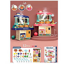 Дитяча кухня з парою та водою 2021, 35 предметів, висота 43 см, 2 кольори