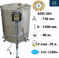 Медогонка радиально-хордиальная 32 Полурамки 16 Руты без кассет Машенька AISI 304 с электроприводом