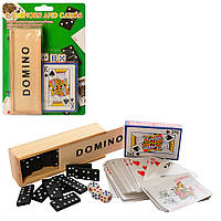 Настольная игра домино и игральные карты DM25547-7 с кубиками