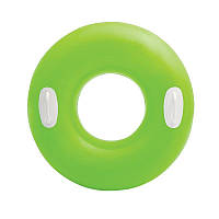 Детский надувной круг с ручками 59258 глянцевый (Зелёный)