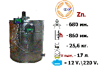 Медогонка 4-х рамочная поворотная Zn с эл. приводом 220/12 В