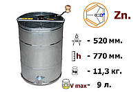 Медогонка 3-х рамочная, неповоротная, оцинкованная, без подставки.