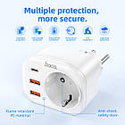 Багатофункціональна розетка Hoco зі швидким заряджанням QC/PD, фото 4