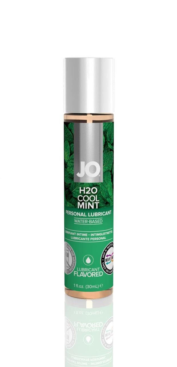 Мастило на водній основі System JO H2O — Cool Mint (30 мл) без цукру, рослинний гліцерин