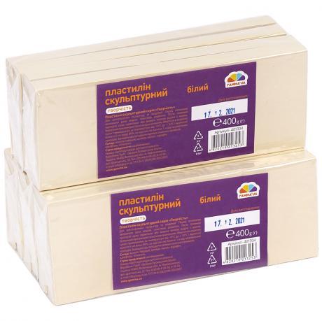 Пластилін скульптурний 400г "Творчість" білий "Гамма" KNZ