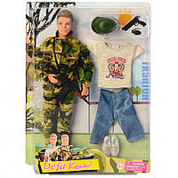 Кукла Кен в военной форме DEFA 8412 на шарнирах (Белый)