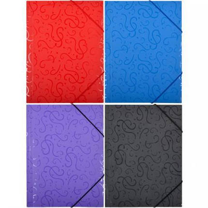 Тека пластикова на гумці А4 з візерунком, папка KNZ, фото 1