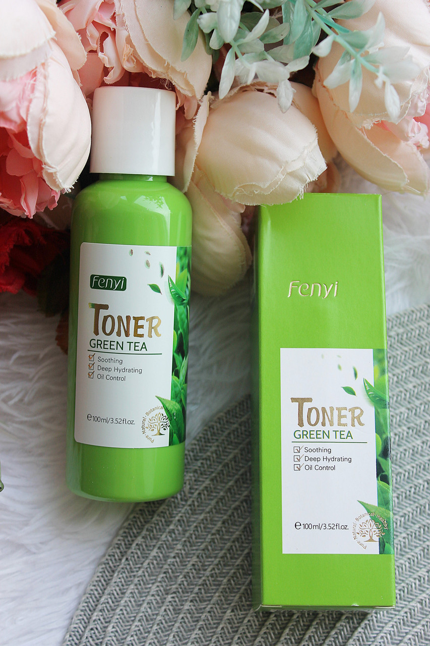 Тонер для обличчя з екстрактом зеленого чаю fenyi green tea toner