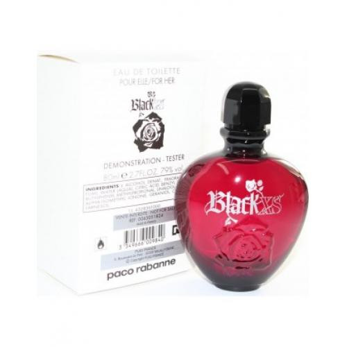 Тестер жіночої парфумерної води Paco Rabanne Black XS For Her (Блек XS Фо Хе) 80 мл
