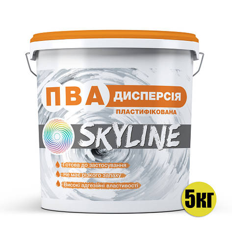 Дисперсія ПВА пластифікована готова до застосування SkyLine 0.25 кг 5 кг від Latinta, фото 2