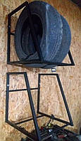 Полка для хранения сменных колес и шин настенная разборная на 2 колеса