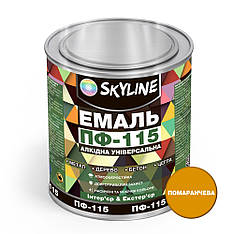 Емаль ПФ-115 алкідна універсальна атмосферостійка «Skyline» Помаранчевий 2.5 кг від Latinta