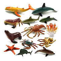 Игровой набор "Фигурки животных" T3014-84 в колбе (Океанические животные)