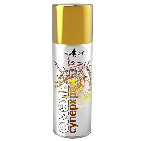Емаль «Суперхром» для внутрішніх робіт New Ton Аерозоль Золото 400 мл від Latinta, фото 1