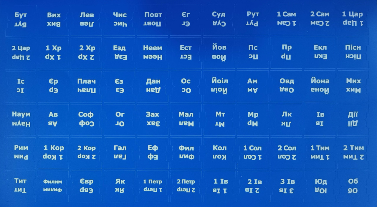 Мітки (індекси) в Біблію, блакитний колір