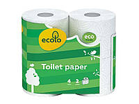Туалетний папір 4 шт. білий (Ecolo 150 відривів) ТМ РУТА BP