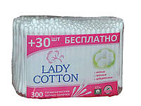 Ватные палочки (ушные) 300 шт (пе пакет) ТМ LADY COTTON