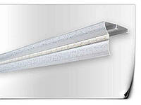 Карниз алюминиевый 2-рядный окрас с молдингом Античное серебро 1,5м ТМ КАРДИНАЛ BP