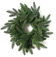 Вінок новорічний різдвяний Ø 40 см із литої хвої зелений Classic