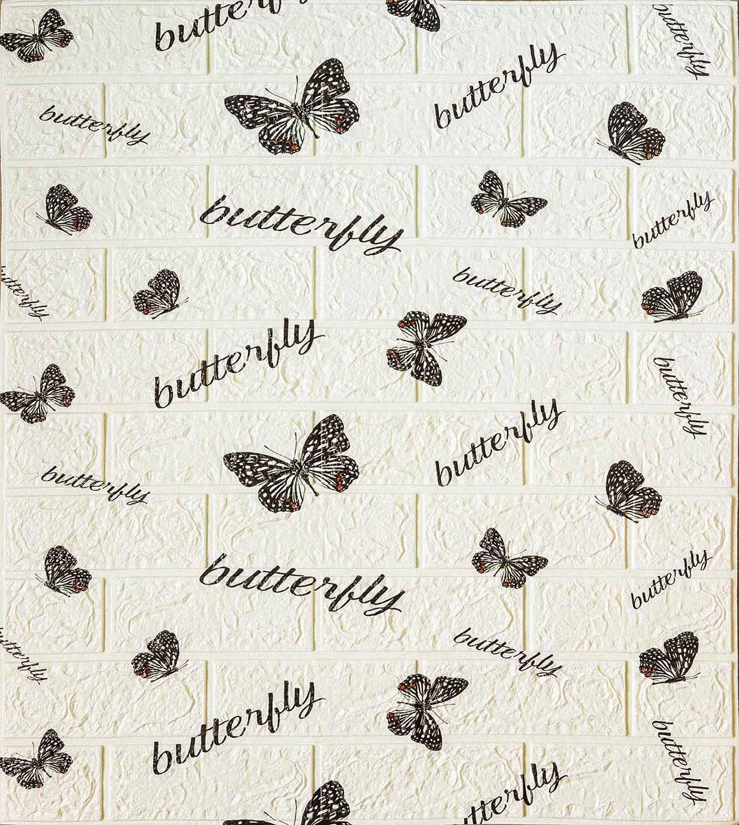 Самоклеюча декоративна 3D панель butterfly 700x770x5 мм