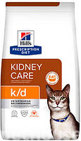 Корм для котів Хіллс Hills PD Feline k/d Kidney Care з куркою 0,4кг при нирковій та сердечній недостатності