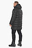 Чорна куртка чоловіча подовжена модель 49818 Поліестер із вітро- і водозахисним покриттям, Знімний, Так, Довга куртка, Поліестер, може трохи відрізнятися від кольору реального виробу. Це пов'язано з параметрами монітора., Штучне хутро, Чоловіче, 48 (M) 54, фото 6