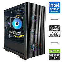 Новый игровой ПК Deepcool/Core i5-11400F/32GB DDR4/256GB SSD M.2+1TB HDD/GeForce RTX 3050 8GB