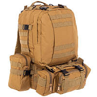 Рюкзак тактический 55 л рейдовый с отсоединяемыми подсумками (50 х 34 х 15+10 см) ZK-5504: Gsport