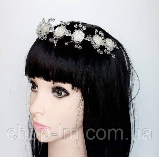 Діадема, гілочка "Білі троянди"