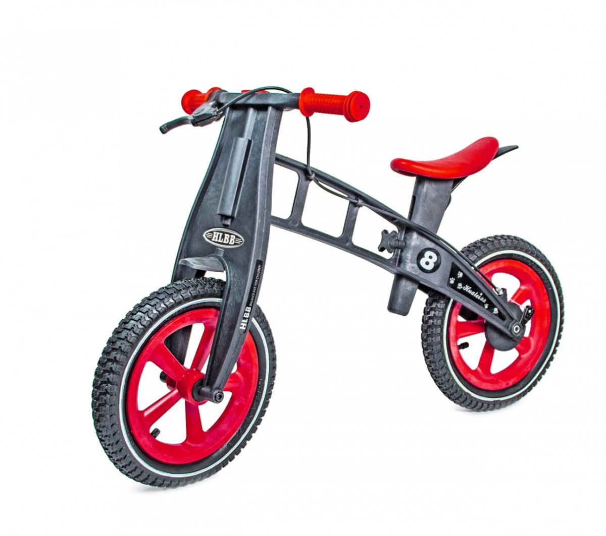 Біговел Balance Trike MIClassic з ручним гальмом і надувними колесами Black and Red 9602