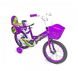 Велосипед Shengda T15 Фіолетовий ручний 16 дюймів із дисковими гальмами Art9873